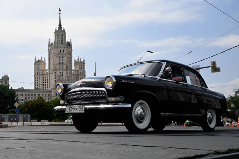 Парад ретротрамваев в Москве